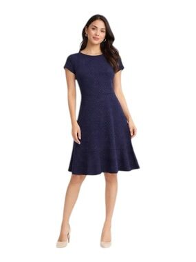 GAP Navy Blue Polka Dot Fit & Flare Dress Size 6